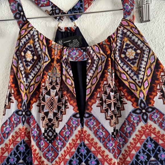 Geometric Racerback Printed Tank Large Sleeveless Halter Nylon Staple Spring - Picture 2 of 9